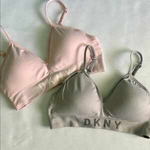 DKNY Pink and Gray Bras Intimates & Sleepwear